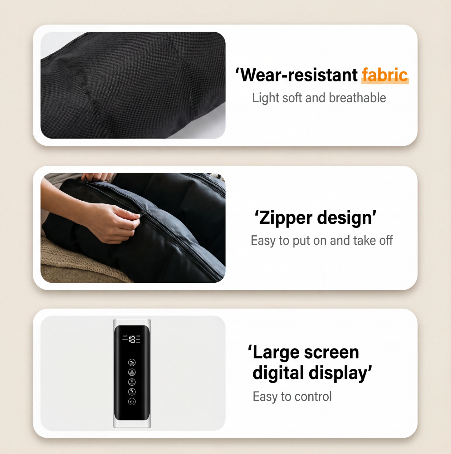 Kompressionsmassör - Hela ben 360° 